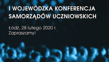 Baner MEN z napisem: I Wojewódzka Konferencja Samorządów Uczniowskich