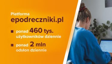 baner MEN informujący o dużej liczbie osób korzystających z platformy epodręczniki.pl