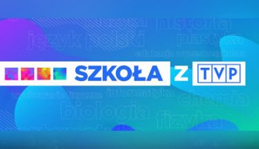 Baner z napisem: szkoła z TVP