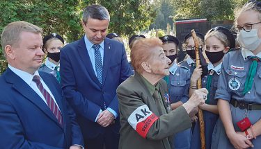 Zdjęcie z łódzkich uroczystości związanych z 76. rocznicą Powstania Warszawskiego