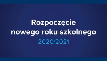 Baner MEN. Obrazek z napisem rozpoczęcie nowego roku szkolnego 2020/2021