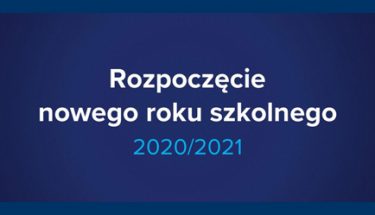 Baner MEN. Obrazek z napisem rozpoczęcie nowego roku szkolnego 2020/2021
