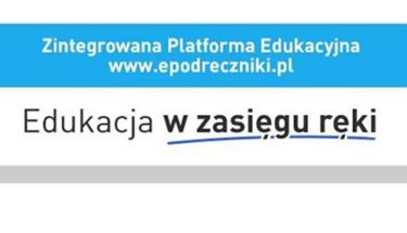 Baner MEN z napisem: Edukacja w zasięgu ręki