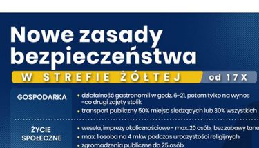 Baner MEN ilustrujący nowe zasady bezpieczeństwa