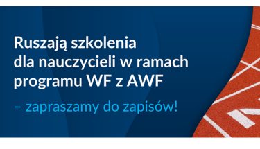 Baner z informacją o szkoleniach dla nauczycieli