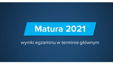 Grafika MEN z napisem: Matura 2021. Wyniki egzaminu w terminie głównym