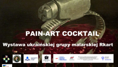 Plakat informujący o wystawie ukraińskiej grupy malarskiej Rkart
