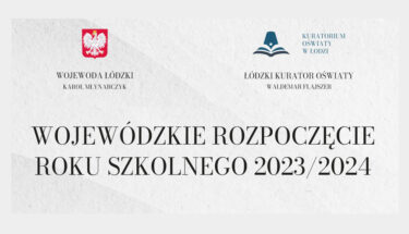 Grafika z napisem wojewódzkie rozpoczęcie roku szkolnego 2023_2024