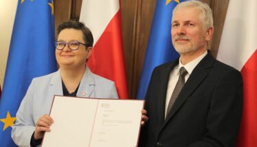 Wiceminister Edukacji Katarzyna Lubnauer i Łódzki Kurator Oświaty Janusz Brzozowski