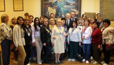 Zdjęcie ze spotkania z dyrektorami szkół ukraińskich w I LO w Łodzi