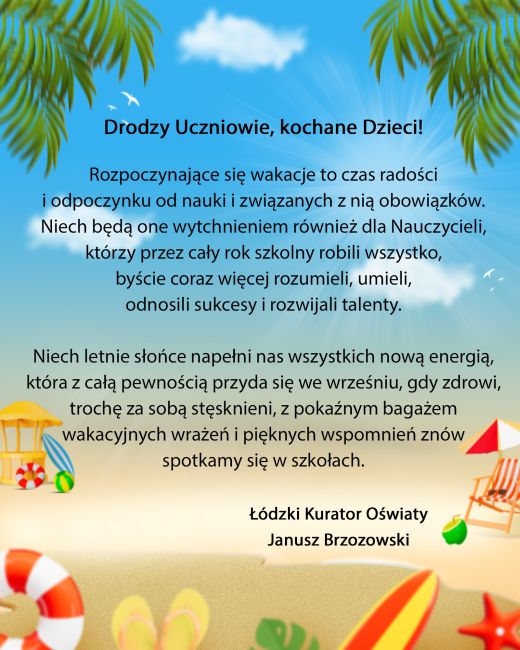 Życzenia kuratora dla dzieci