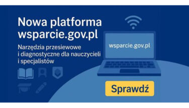 Grafika informująca o nowej platformie edukacyjnej